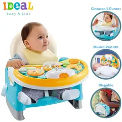 IDEAL - Mesa de Comer Portatil Con Sonidos Y Luces Plegable Celeste
