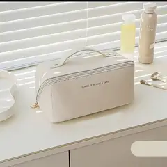 GENERICO - Makeway - Bolso neceser portátil de maquillaje para mujer - Blanco