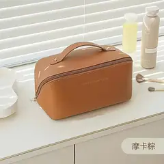 MAKEWAY - - Bolso neceser portátil de maquillaje para mujer - Marrón