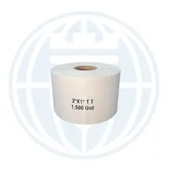 LIONTEC - Rollo de Etiquetas Adhesivas TT 2"x1"x 1500 ETIQ. x 1 COL.