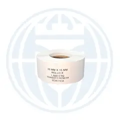 LIONTEC - Rollo de Etiquetas Adhesivas TT 25X15MM, 1500 ETQ. x 1 COL.
