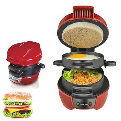 Sándwichera para Desayuno en 5minutos Antiadherente de Doble Cara