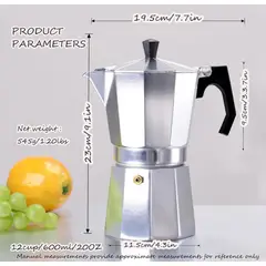 GENERICO - Cafetera Italiana clásica plateada 6tz