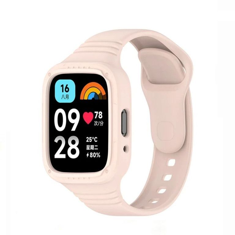 Correa y Case Armor Compatible Para Watch 3 Active - Rosa