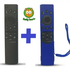 GENERICO - Control Samsung Smart con Voz BN59-01385A + Funda Azul