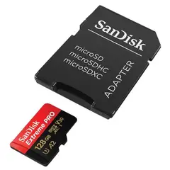 SANDISK - Memoria Extreme Pro MicroSDXC 128GB 200MBs con adaptador SD