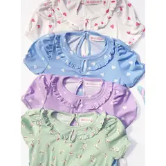 KIDS MASHMELO - Enterizo Niña Rib Estampado
