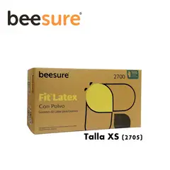 BEE - Guantes de látex talla XS 100 unidades BEESURE