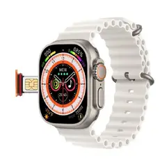 GENERICO - SMART WATCH HK ULTRA ONE CON TARJETA SIM 4G Y 16GB - BLANCO