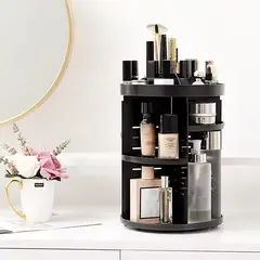 MAKEWAY - - Organizador de cosméticos multifuncional 3 capas - Negro