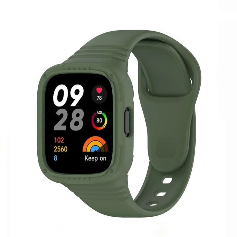 Correa y Case Armor Compatible Para Watch 3 Active - Verde