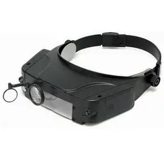 GENERICO - Lupa Visera Para Cabeza con Luz Led y Lentes De Aumento