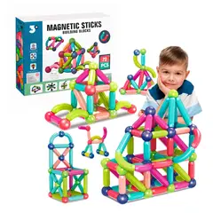 GENERICO - 72 Piezas De Bloques Magneticos Construccion Creativa Niños