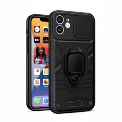 GENERICO - Funda para Xiaomi Redmi Note 11 Pro 4G New Robot Negro + Protector Cam