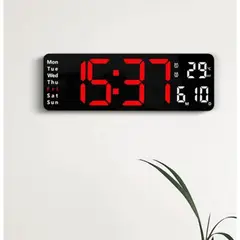 GENERICO - Reloj de Pared Digital Led con Control Remoto