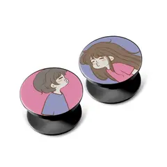 GENERICO - X2 Popclip Soporte de Celular Tablet Diseño Enamorados Pareja.