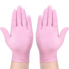 GENERICO - Guantes de Nitrilo Rosa Talla M x 100 unidades