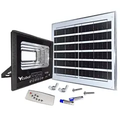 CUBULL - Reflector LED 100w con panel solar