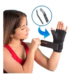 BRANSON - Muñequera ortopédica doble férula de aluminio Talla S Izquierd