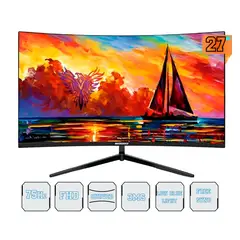 MICRONICS - Monitor DG27FC 27 pulgadas FHD Curvo 75 Hz VGA HDMI