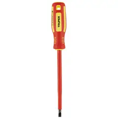 TRUPER - Desarmador dieléctrico plano 1000 Voltios, 1/4" x 6",