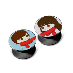 GENERICO - X2 Popclip Soporte de Celular Tablet Diseño Enamorados Pareja