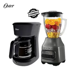 OSTER - Cafetera de 12 tazas BVSTDCS12B + Licuadora 1.5Lt BLSTPEG-GPB