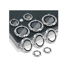 GENERICO - Mica Individual Diamonds de Cámara Samsung S24 Ultra Silver