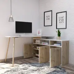 TU MESITA - Escritorio Moderno 3 puertas Rocky color DunaBlanco