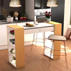 TU MESITA - Mesa Desayunador Bahía BlancoDuna 120 cm