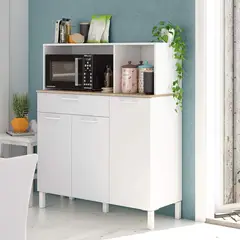 TU MESITA - Mueble para Microondas Mabel color Blanco