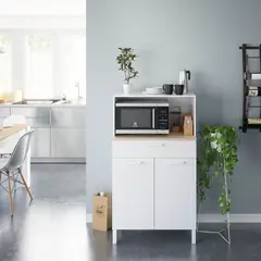 TU MESITA - Mueble para Microondas Moderno Robert Blanco