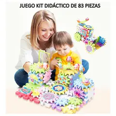 IMPORTADO MC - Kit de Engranajes Bloques Electrico 83 piezas DIY Juguete