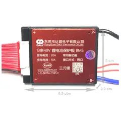 GENERICO - Circuito de Proteccion BMS DALY 13S 48V 20A Para Li-ion