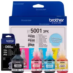 BROTHER - Pack de Tintas BT5001 3PK + BTD60BK