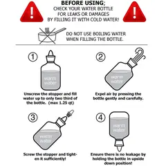 GENERICO - Bolsa agua caliente caucho con forro polar