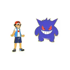 POKEMON - Ash and Gengar Enamel Pin Set