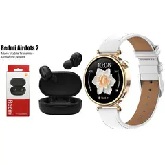 XIAOMI - GT4 Mini Smartwatch+Xiaomi Redmi Airdots2 Audífonos Bluetooth-Dorado