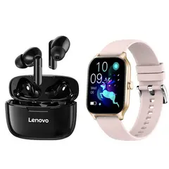 LENOVO - Y9 Smartwatch+lenovo XT90 Audífonos In-Ear Bluetooth Auriculares