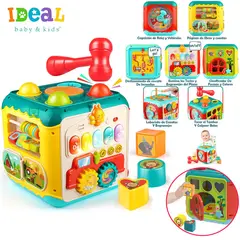 IDEAL - Cubo Educativo de Actividades 7 en 1 Con Sonidos Y Luces