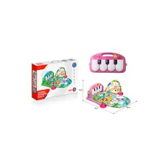 HUANGER - GIMNASIO PARA BEBE CON PIANO  LUZ + MÚSICA ROSADO