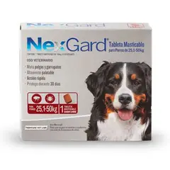NEXGARD - XL 136 MG X 1 TAB - PERROS DE 25.1 A 50 KG