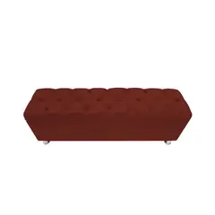 BARAKA HOME - Baúl Capitoneado Bunn Queen - Rojo