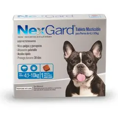 NEXGARD - M 283 MG X 1 TAB - PERROS DE 4.1 A 10 KG