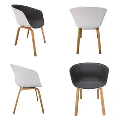 GRUPO CB - Silla Con Respaldo Curvo Modelo Beats Pack x4