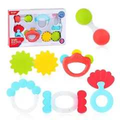 GENERICO - Set Sonajas con Mordedor 6 Piezas Para Bebés