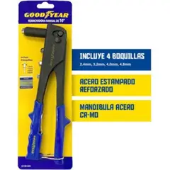 GOODYEAR - Remachadora manual aluminio 10" 4 boquillas