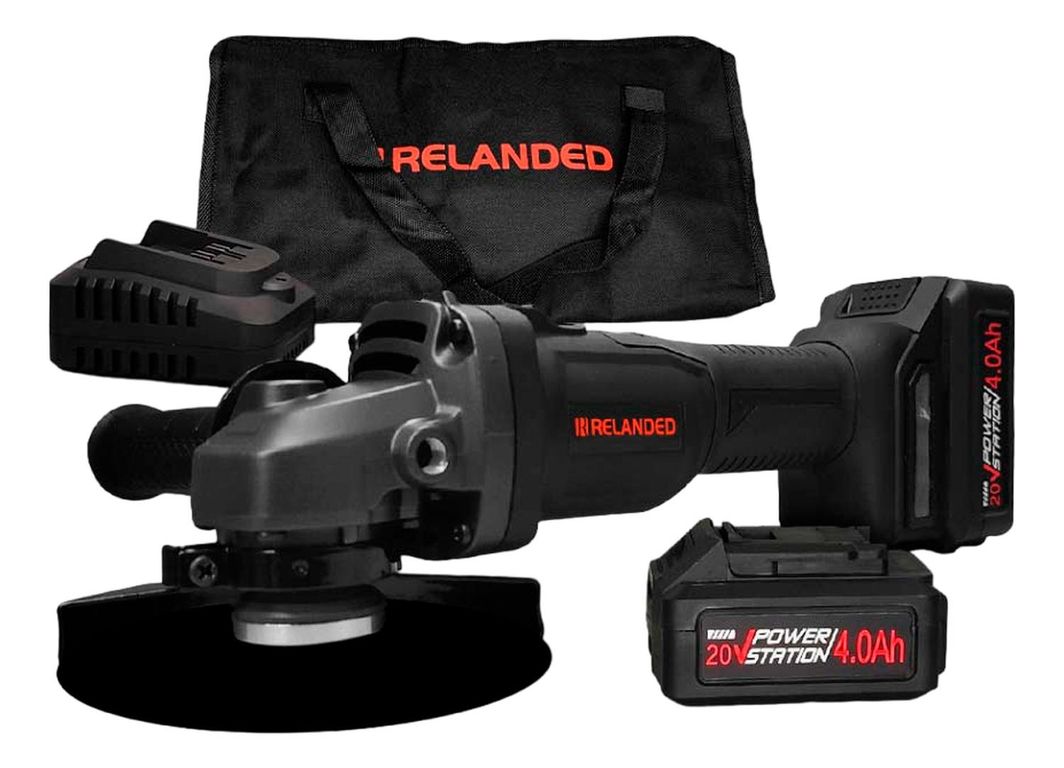 Esmeril Angular 4 1/2" 20V RR-8761 Brushless Baterías 4Ah