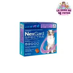 NEXGARD - Antipulgas Spectra de 15.1 - 30 kg x 3 tabletas