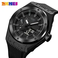 SKMEI - Reloj 2103 Negro Correa Silicona Luz Azul_.